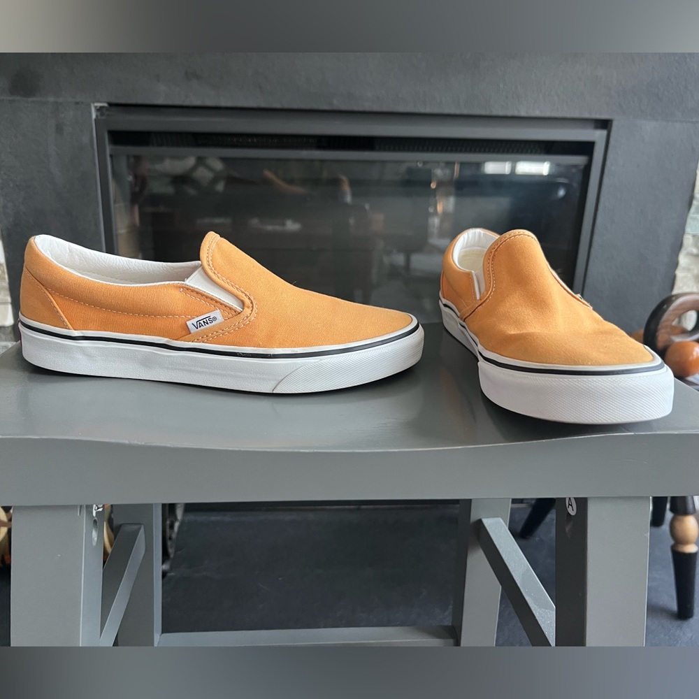 Vans Orange Sneakers Classic Low-Top Slip on Style